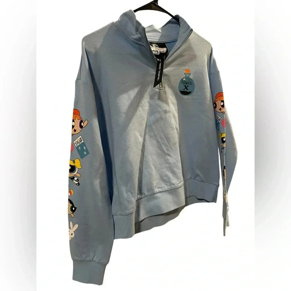 The Powerpuff Girls Half-Zipper Girls Sweatshirt - Picture 2 of 5